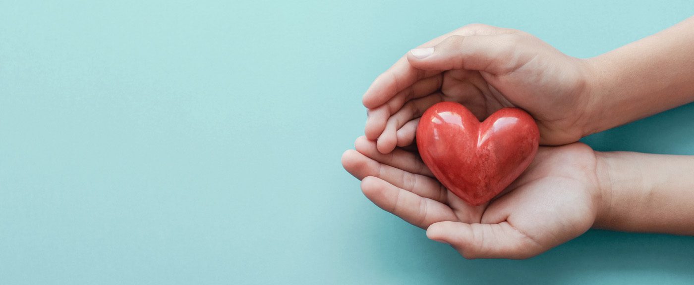 hands holding red heart, health care, love, organ donation, fami