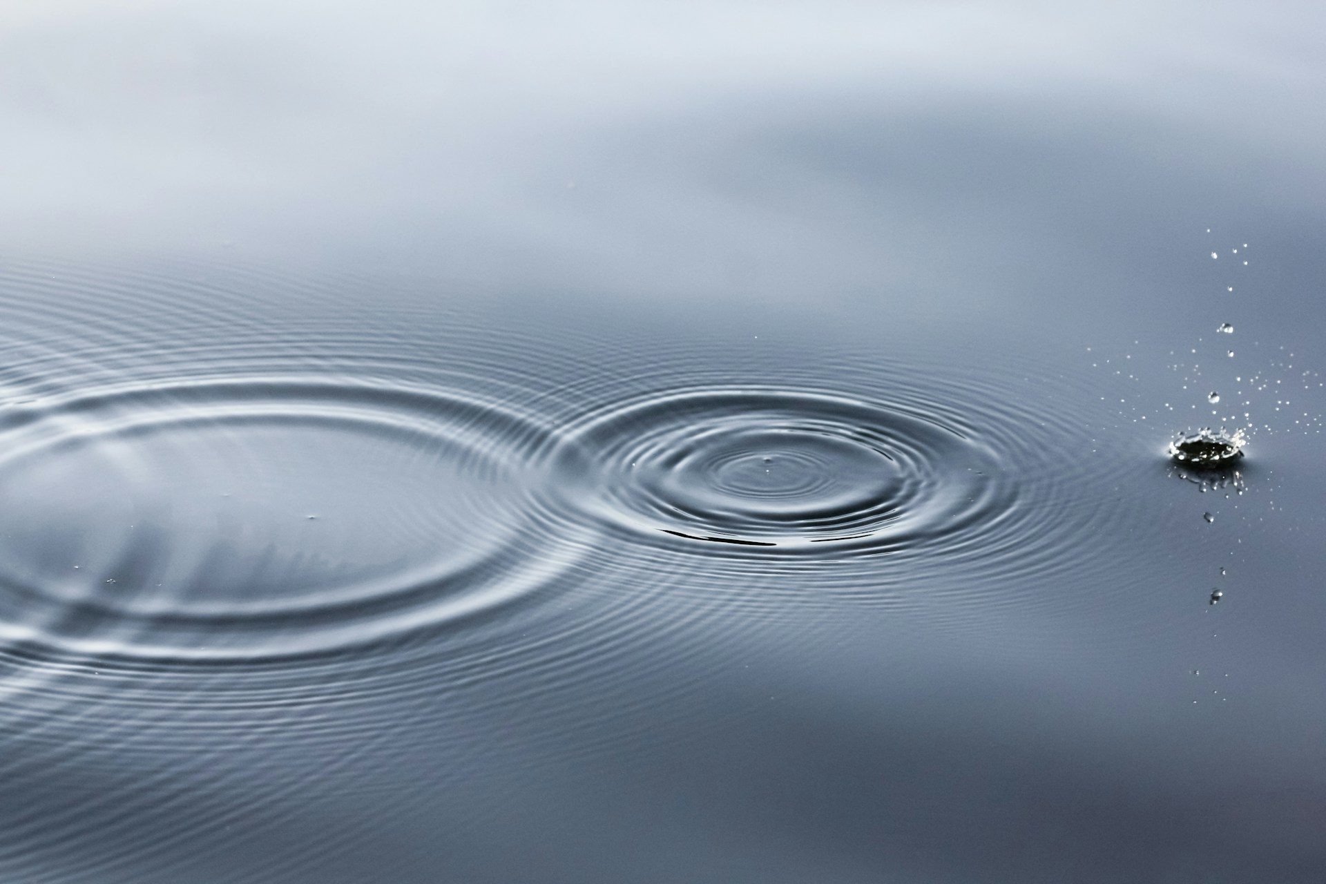 concentric circles from skipping rock