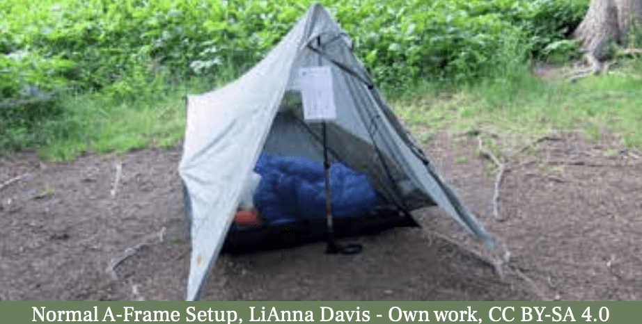 normal a-frame tent setup normal a-frame tent setup