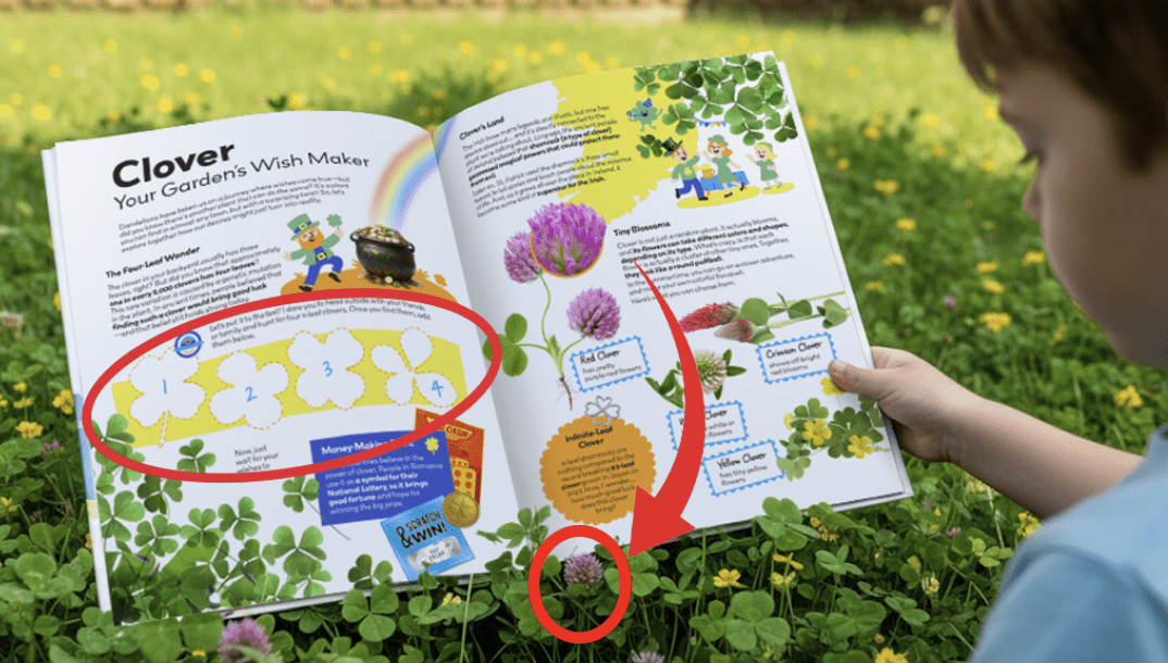 My First Plant Book clover page My First Plant Book clover page
