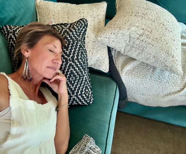 Nicole Apelian napping
